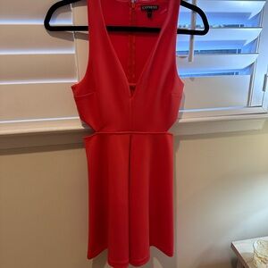 Coral Cutout Dress